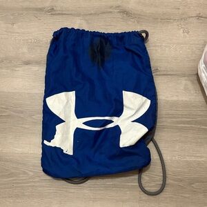 Under Armour Navy and White Drawstring Bag
